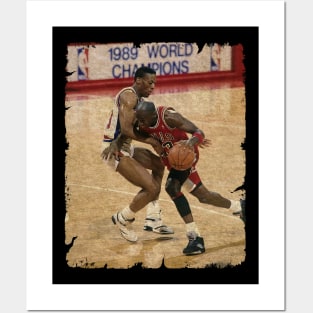 Dennis Rodman vs Michael Jordan, 1989 World Champions Posters and Art